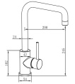 Смеситель для кухни Oulin OL-8019 сатин