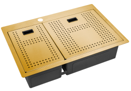 Мойка для кухни Zorg Master ZM N-78-2-52-R BR с накладками