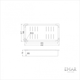 Корзина колландер Emar EMB-410 (к мойке 101/116)