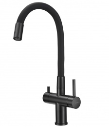 Смеситель для кухни Milacio Ultra 560 (MCU.560.TBB) total black черный шланг