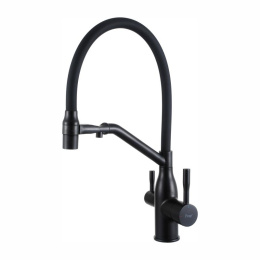 Смеситель для кухни с гибким изливом Frap F4397-6 черный