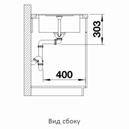 Мойка для кухни Blanco Metra 45 S-F черный, клапан-автомат