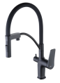 Смеситель для кухни Lemark Bronx LM3761BL чёрный
