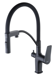 Смеситель для кухни Lemark Bronx LM3761BL чёрный
