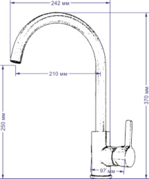 Смеситель для кухни Seaman Barcelone SSL-5815 Gun
