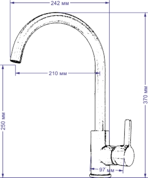 Смеситель для кухни Seaman Barcelone SSL-5815 Gun