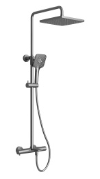 Душевая система KAISER Serio 05382-15 с термостатом Вороненая сталь