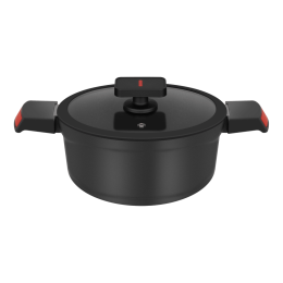 Кастрюля с крышкой MAUNFELD AURORA MF24ARR1CS из литого алюминия, 24*12см