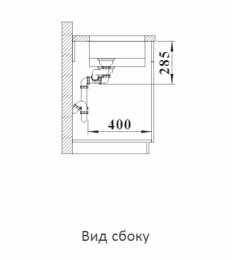 Мойка Blanco Solis 340/180-U, чаша слева, нерж. сталь полированная