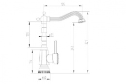 Смеситель для кухни Zorg Antic A 306K-BR