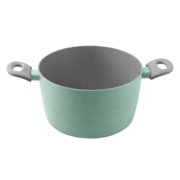Кастрюля MAUNFELD HELGA MCS57FA05FS из кованого алюминия со стеклянной крышкой, 24 см, 5,7 л.