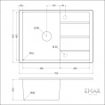 Мойка для кухни Emar EMQ-1700.Q сардоникс