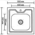 Мойка для кухни накладная Ledeme L95050 глянцевая
