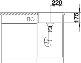 Мойка Blanco Zerox 400-IF Durinox® отводная арматура InFino®