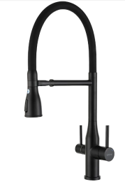 Смеситель для кухни с гибким изливом Gappo G4399-76 черный