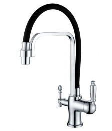 Смеситель для кухни Zorg ZR 342-6 YF хром/черный