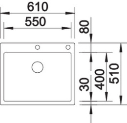 Мойка Blanco Claron 550-IF/A нерж. сталь, зеркальная полировка, кл-авт. InFino, PushControl