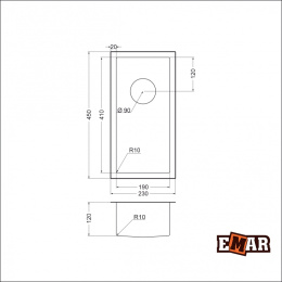 Мойка для кухни EMAR EMB-126A PVD Nano Satine