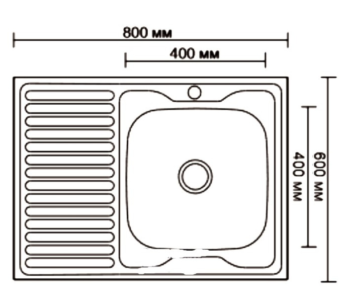 Мойка для кухни накладная Ledeme L98060-R глянцевая