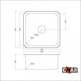 Мойка для кухни EMAR EMB-127A