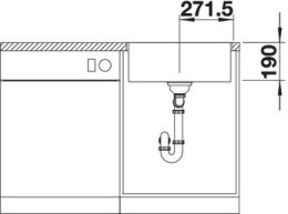 Мойка Blanco Subline 500-IF SteelFrame Silgranit антрацит, отв. арм. InFino®