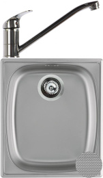 Комплект Alveus. Мойка Basic 10 Lei-90 + Смеситель Genesis GM 110 CHR AQ