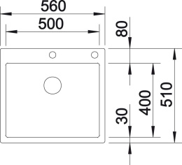 Мойка Blanco Claron 500-IF/A нерж. сталь Durinox, кл-авт. InFino, PushControl