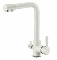 Смеситель для кухни Ledeme L4055W-3 белый