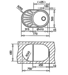 Мойка для кухни Teka DR 77 1B 1D, микротекстура
