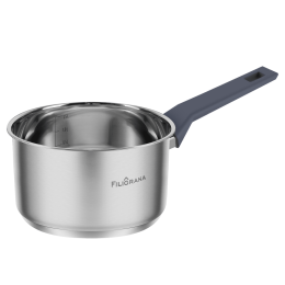 Ковш FILIGRANA STELLA FG18STL01SP из нержавеющей стали со стеклянной крышкой, 16 см, 1,8 л.