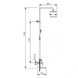 Душевая система KAISER Linear 59182 хром
