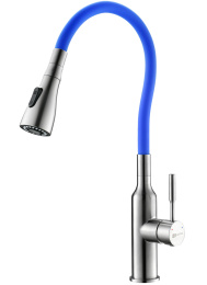 Смеситель для кухни Lemark Expert LM5082S-Blue, сталь/синий