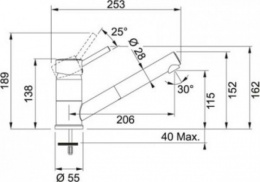 Смеситель для кухни Franke Sinta серебро
