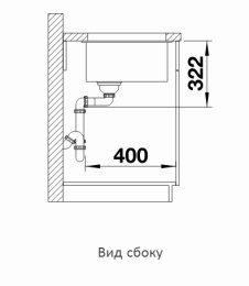 Мойка Blanco Subline 700-U Level черный, отводная арматура InFino®
