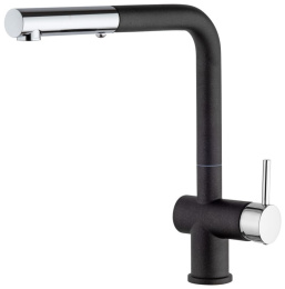 Смеситель для кухни с выдвижной лейкой PAINI Cox HD44566CR1KM METALLIC BLACK