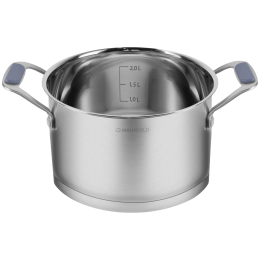 Кастрюля MAUNFELD MADISON MF30MS01CR из нержавеющей стали со стеклянной крышкой, 18 см, 2,6 л.