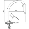 Смеситель для кухни Ledeme L4101-1 хром