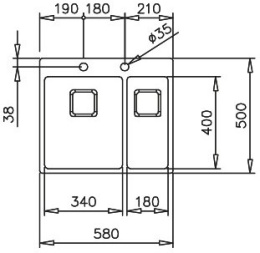 Мойка для кухни Teka Forlinea RS15 2B 580, полированная