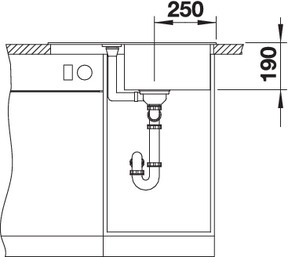 Мойка Blanco Metra 45 S Compact антрацит, клапан-автомат