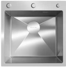 Мойка для кухни Ulgran STEEL 500x500 брашированная сталь