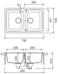 Мойка для кухни Schock Formhaus 80 Cristalite оникс