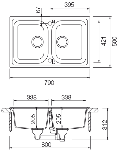 Мойка для кухни Schock Formhaus 80 Cristalite оникс