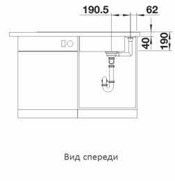 Мойка для кухни Blanco Axia III XL 6 S черный, доска стекло, кл-авт. InFino