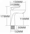 Cмеситель для раковины Grocenberg GB2001BC Черный хром
