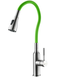 Смеситель для кухни Lemark Expert LM5082S-Green, сталь/зеленый