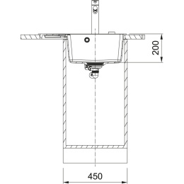 Мойка для кухни Franke CNG 611/211-62 TL Fragranit черный матовый чаша слева