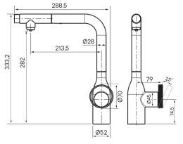 Смеситель для кухни Paulmark Urban Ur213104-AN антрацит