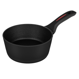 Ковш FILIGRANA CARITA FG18CRT01SP из кованого алюминия со стеклянной крышкой, 18 см