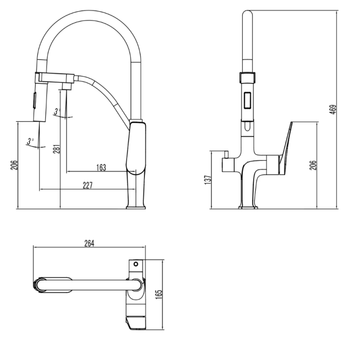 Смеситель для кухни Lemark Comfort LM3074C-Gray