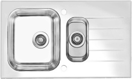 Мойка для кухни Alveus Glassix 20 белый 860X500, клапан-автомат